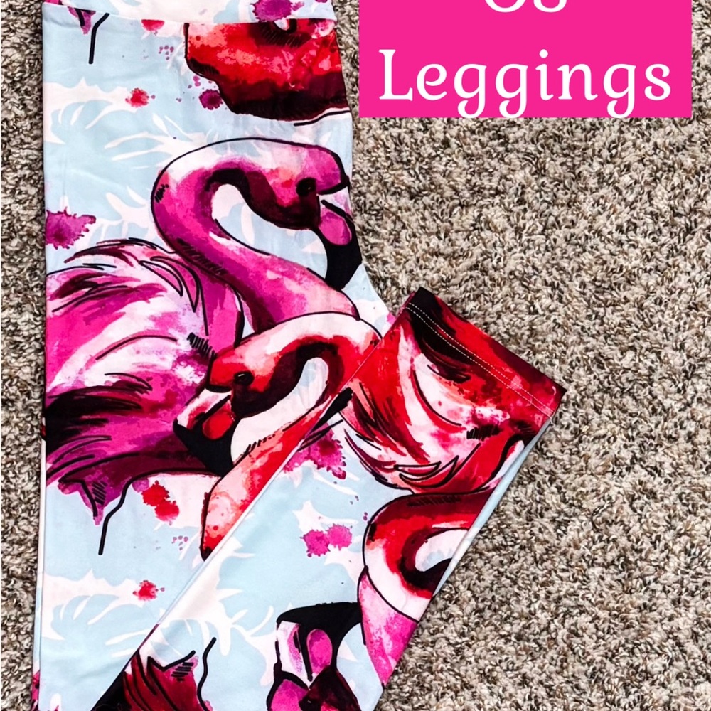 New LuLaRoe Flamingo Leggings. OS